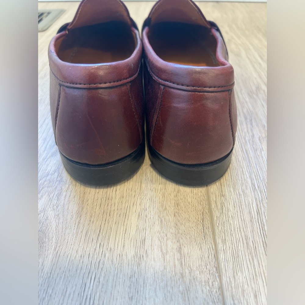 G.H. Bass & Co. Mens Burgundy Penny Loafer Dress Shoes 11 M - Picture 5 of 13